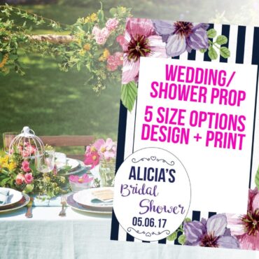 Rustic Floral Striped Photo Prop