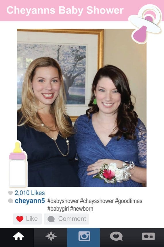 Baby Shower Instagram Photo Prop with Baby Bottle and Pacifier Cut Out Baby Shower Instagram Photo Prop with Baby Bottle and Pacifier Cut Out