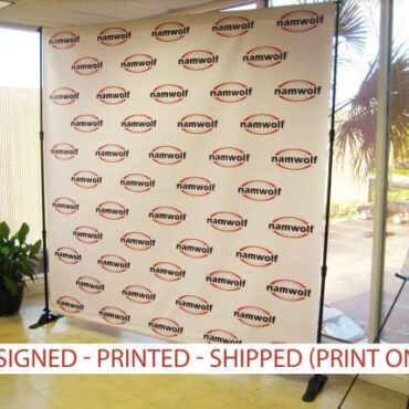 Step and repeat backdrop banner 8x8' PRINT ONLY - Custom Backdrop