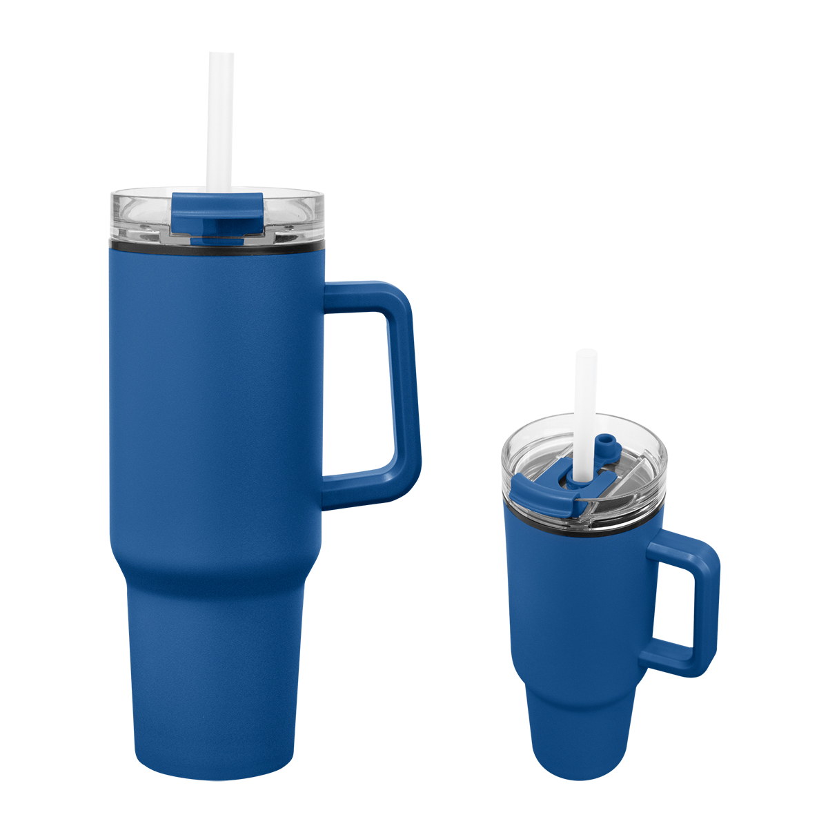 Blue Insulated 40 oz. Tumbler with Handle and Straw Insulated 40 oz. Tumbler with Handle and Straw Insulated 40 oz. Tumbler with Handle and Straw