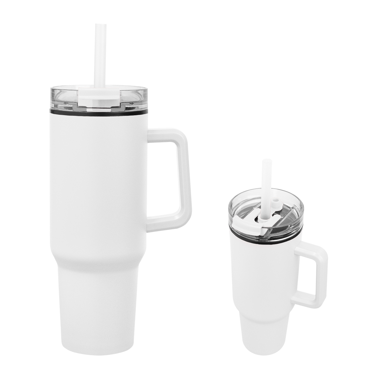 White Insulated 40 oz. Tumbler with Handle and Straw Insulated 40 oz. Tumbler with Handle and Straw White Insulated 40 oz. Tumbler with Handle and Straw2