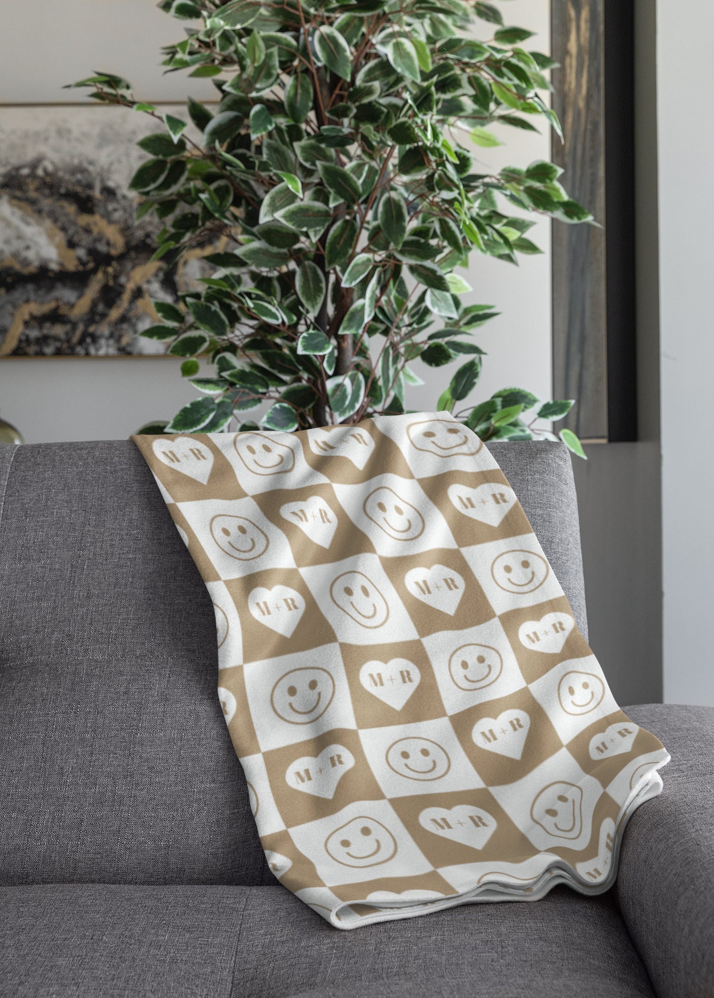 65a249541de30907302a6d77 1 Personalized Valentine's Day Blanket, Make my Heart Smile and Heart Blanket, Checkered Smiling Face Blanket, All Smiles Custom Blanket Personalized Valentine's Day Blanket, Make my Heart Smile and Heart Blanket, Checkered Smiling Face Blanket, All Smiles Custom Blanket