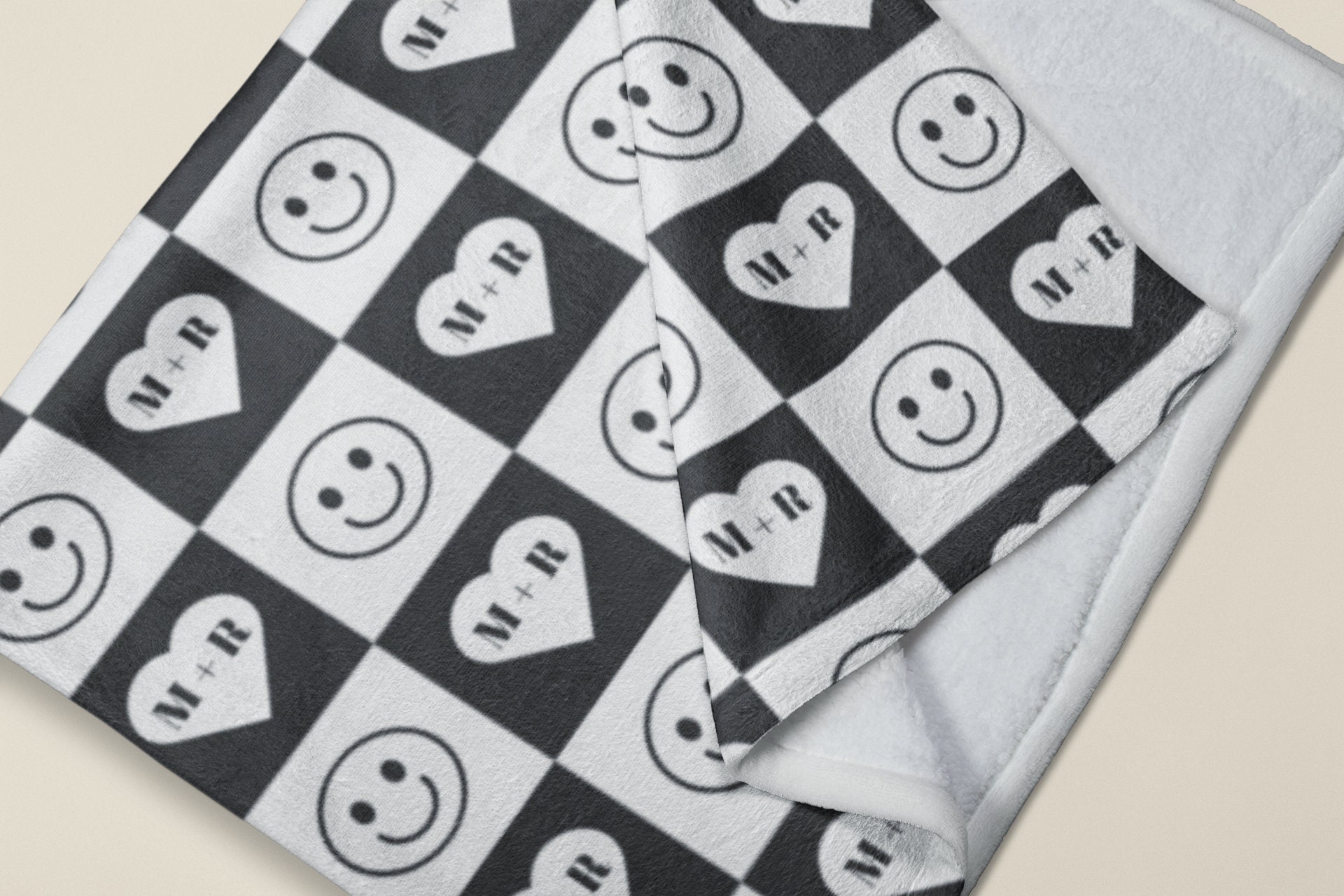 65a249551de30907302a6dc4 1 Personalized Valentine's Day Blanket, Make my Heart Smile and Heart Blanket, Checkered Smiling Face Blanket, All Smiles Custom Blanket Personalized Valentine's Day Blanket, Make my Heart Smile and Heart Blanket, Checkered Smiling Face Blanket, All Smiles Custom Blanket